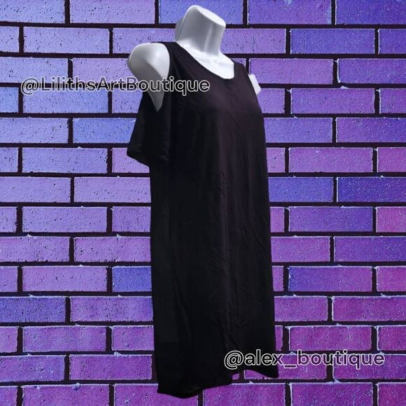 H&M Cold Shoulder Back Mesh Shirt dress - Picture 2 of 9